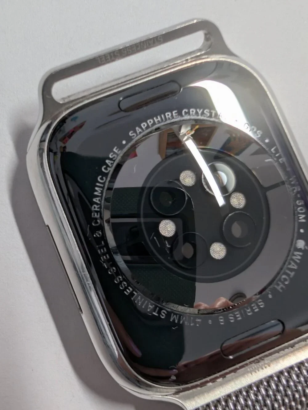 Apple Watch Series 8 w/Silver Milanese Mesh Band